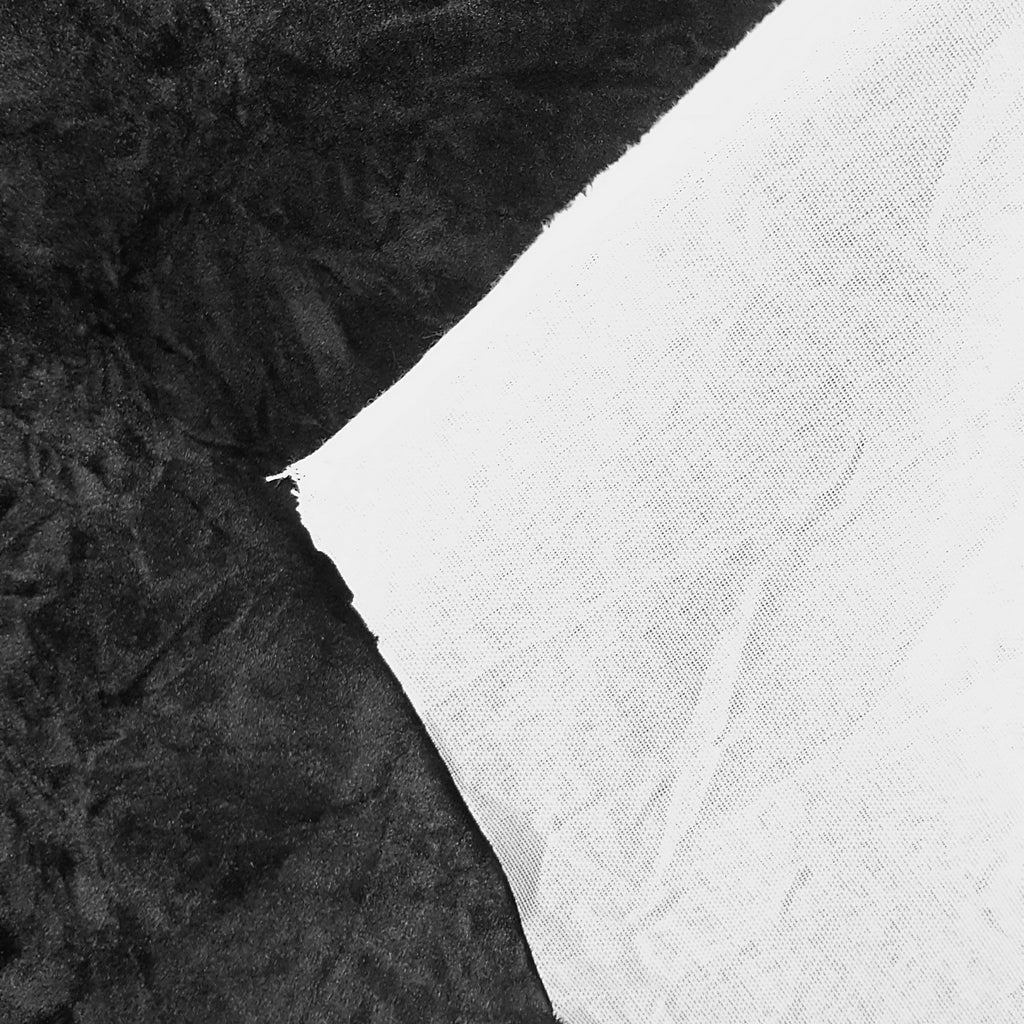 CRUSHED UPHOLSTERY VELVET BLACK