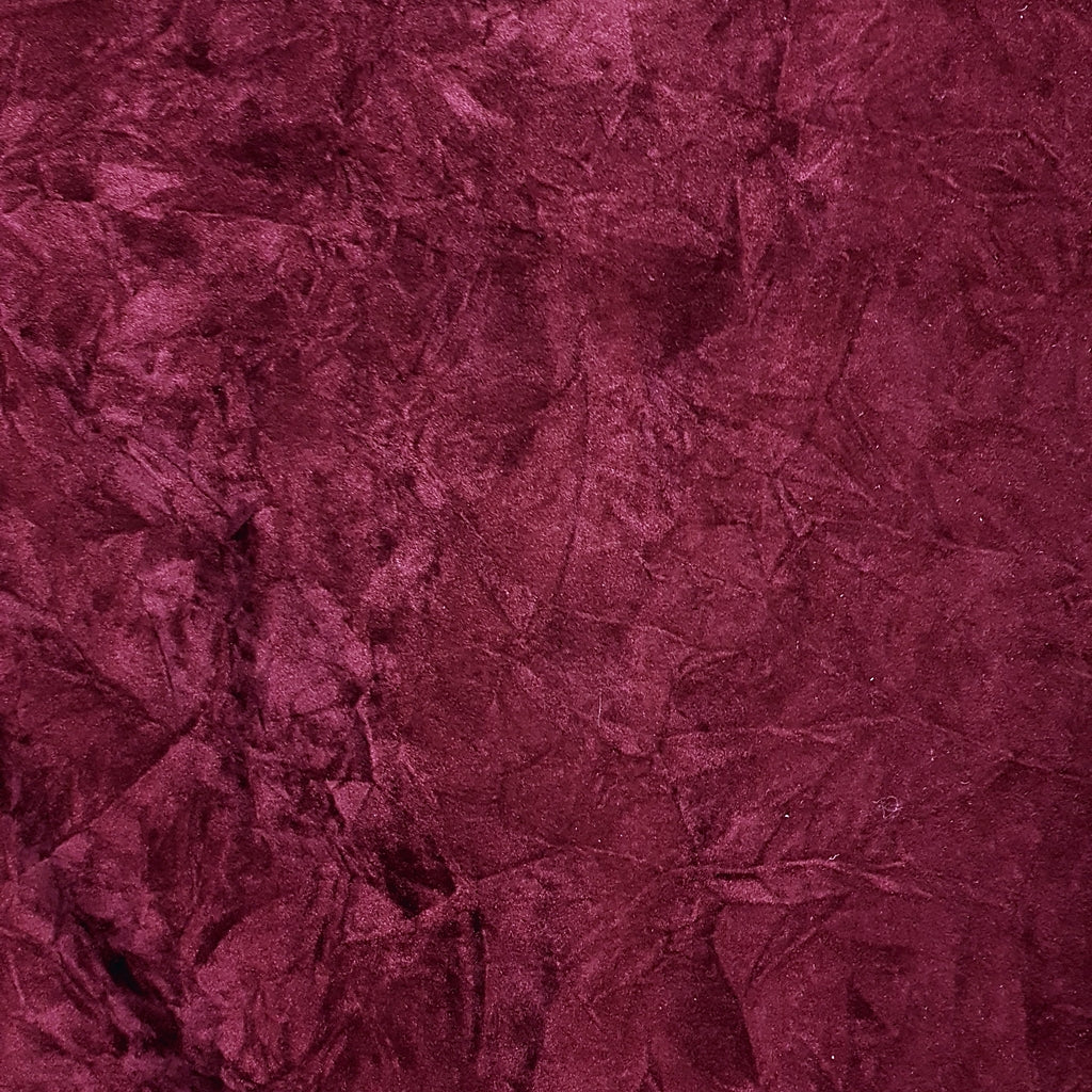 CRUSHED UPHOLSTERY VELVET BURGUNDY