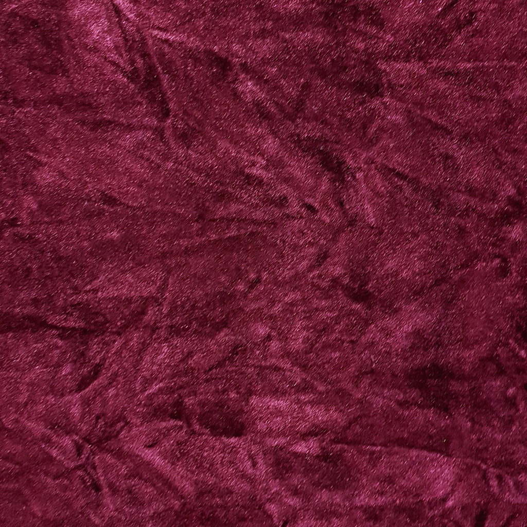 CRUSHED UPHOLSTERY VELVET BURGUNDY