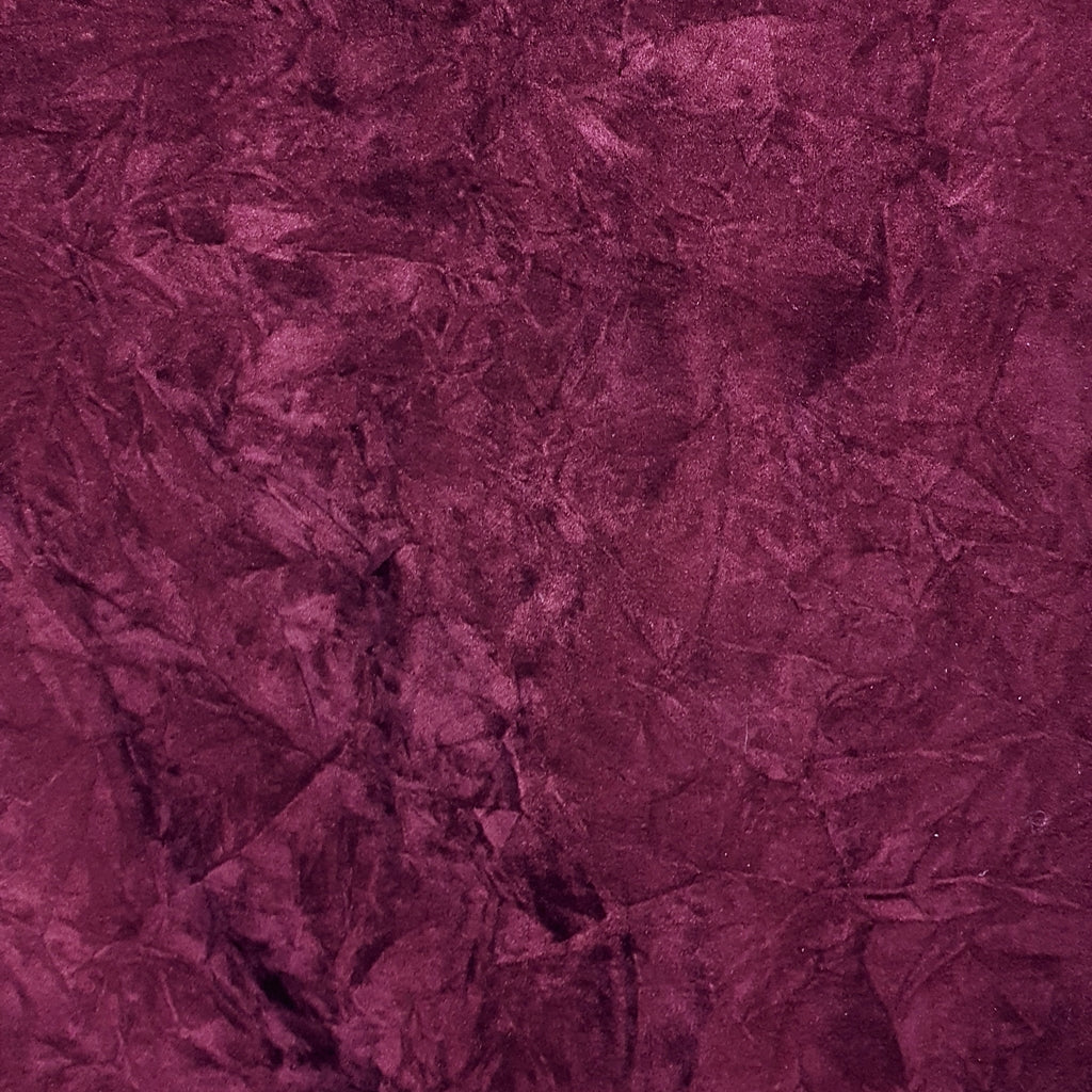 CRUSHED UPHOLSTERY VELVET BURGUNDY