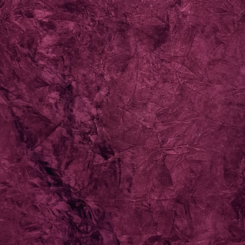 CRUSHED UPHOLSTERY VELVET BURGUNDY
