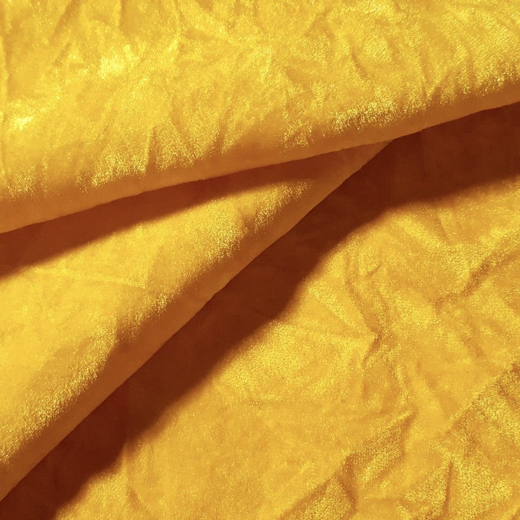 CRUSHED UPHOLSTERY VELVET YELLOW