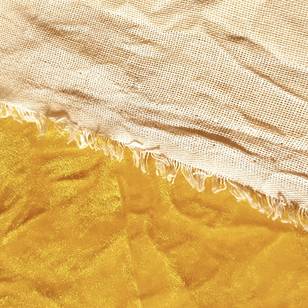 CRUSHED UPHOLSTERY VELVET YELLOW