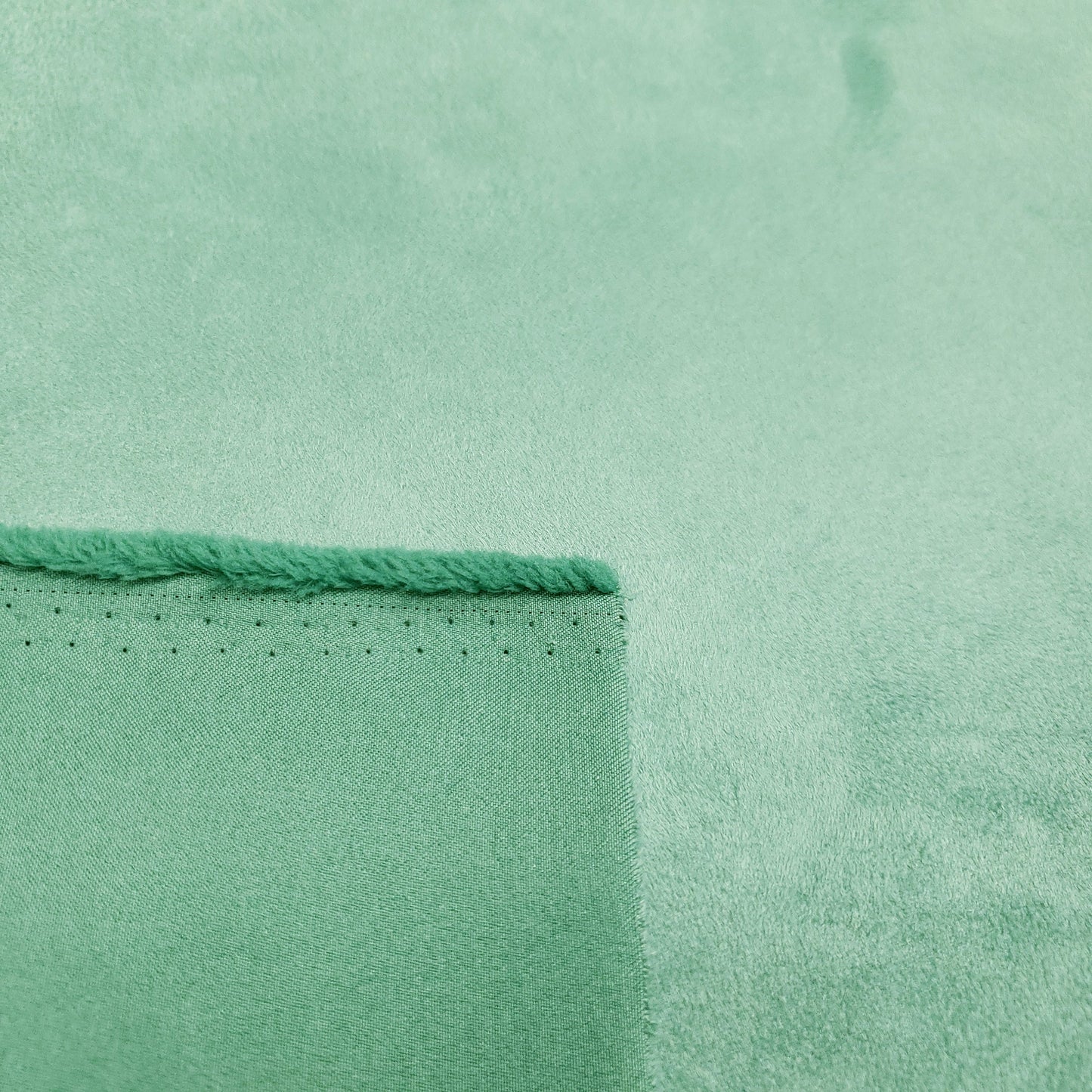 BRUSHED SUEDE UPHOLSTERY FABRIC MINT AQUA