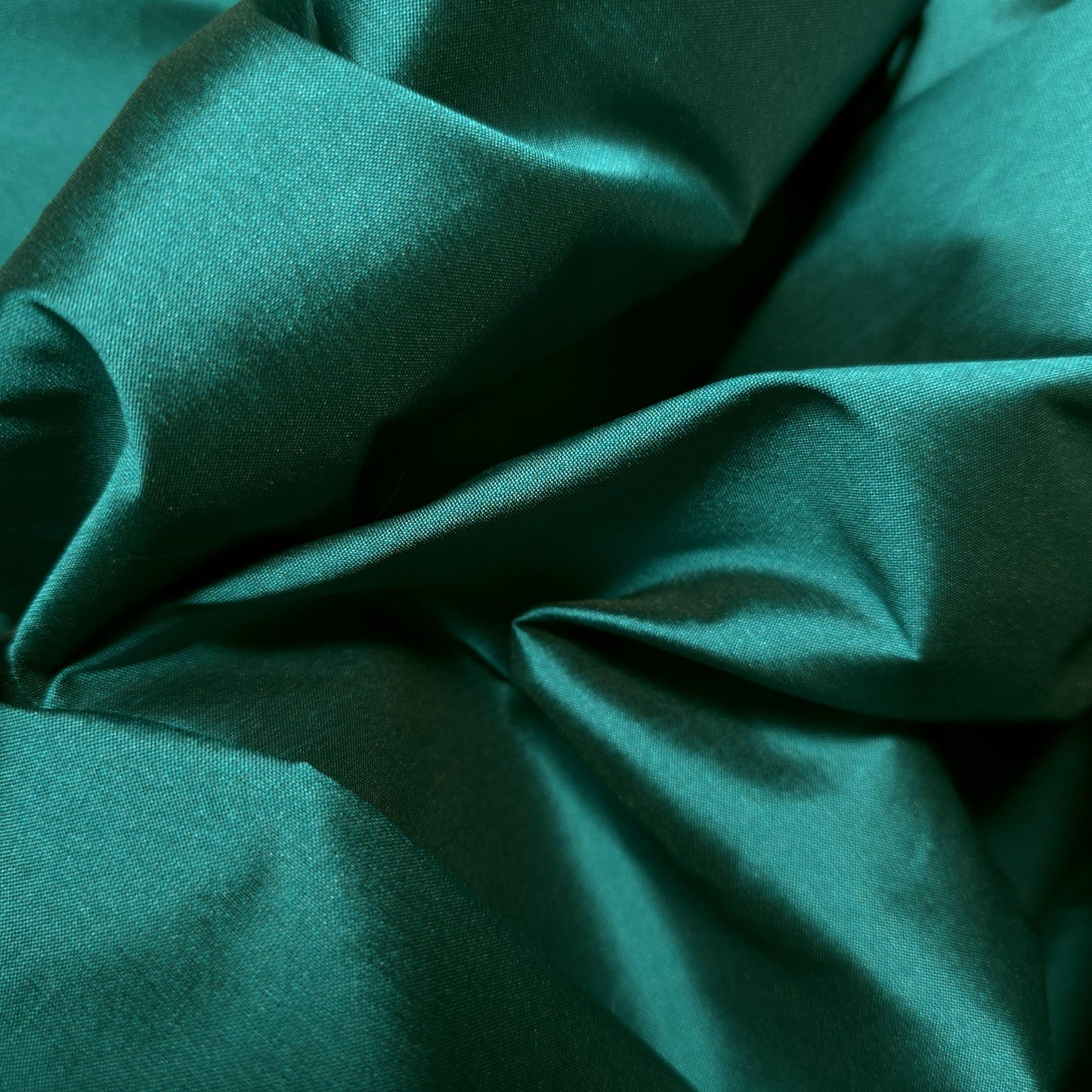FAUX SILK LUXURY TAFFETA JEWEL TEAL GREEN