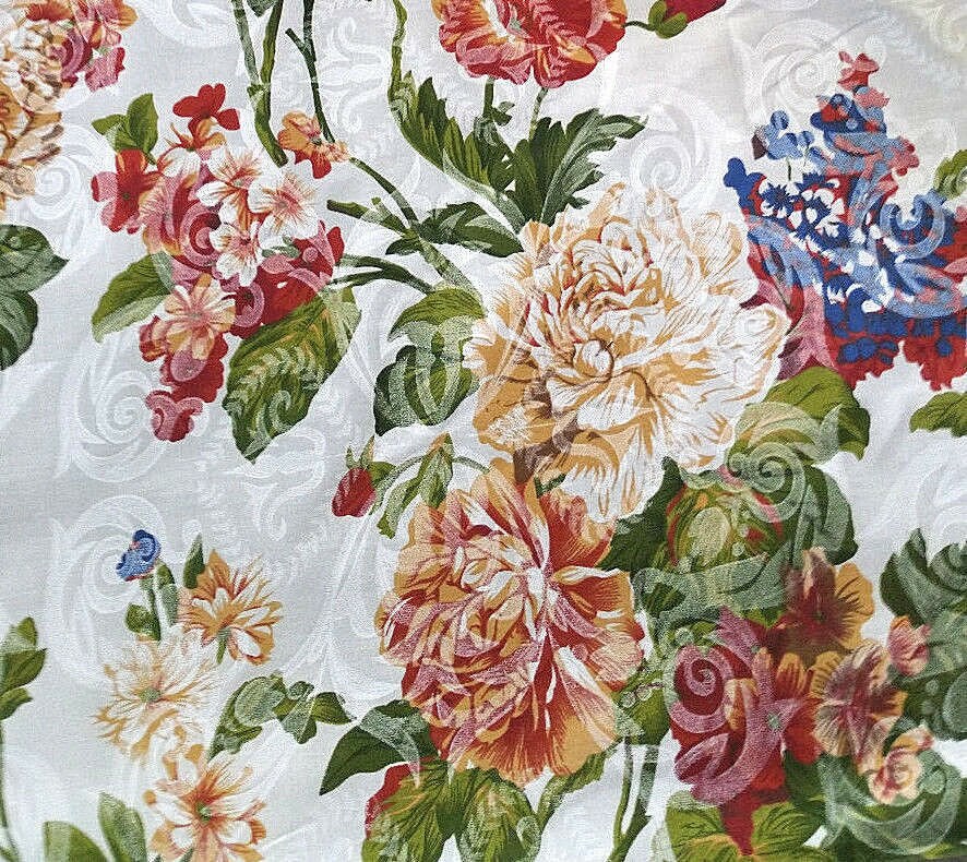 PROVINCIAL FLORALS DAMASK POLYCOTTON