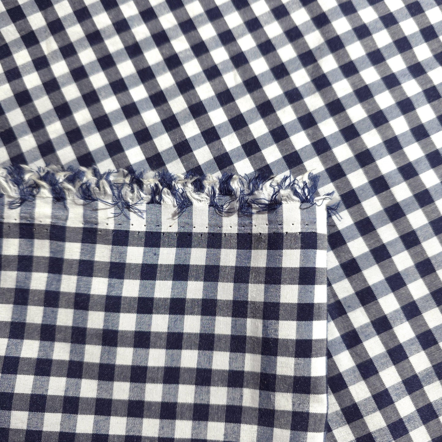 1/4" GINGHAM POLYCOTTON PRINT BLUE NAVY
