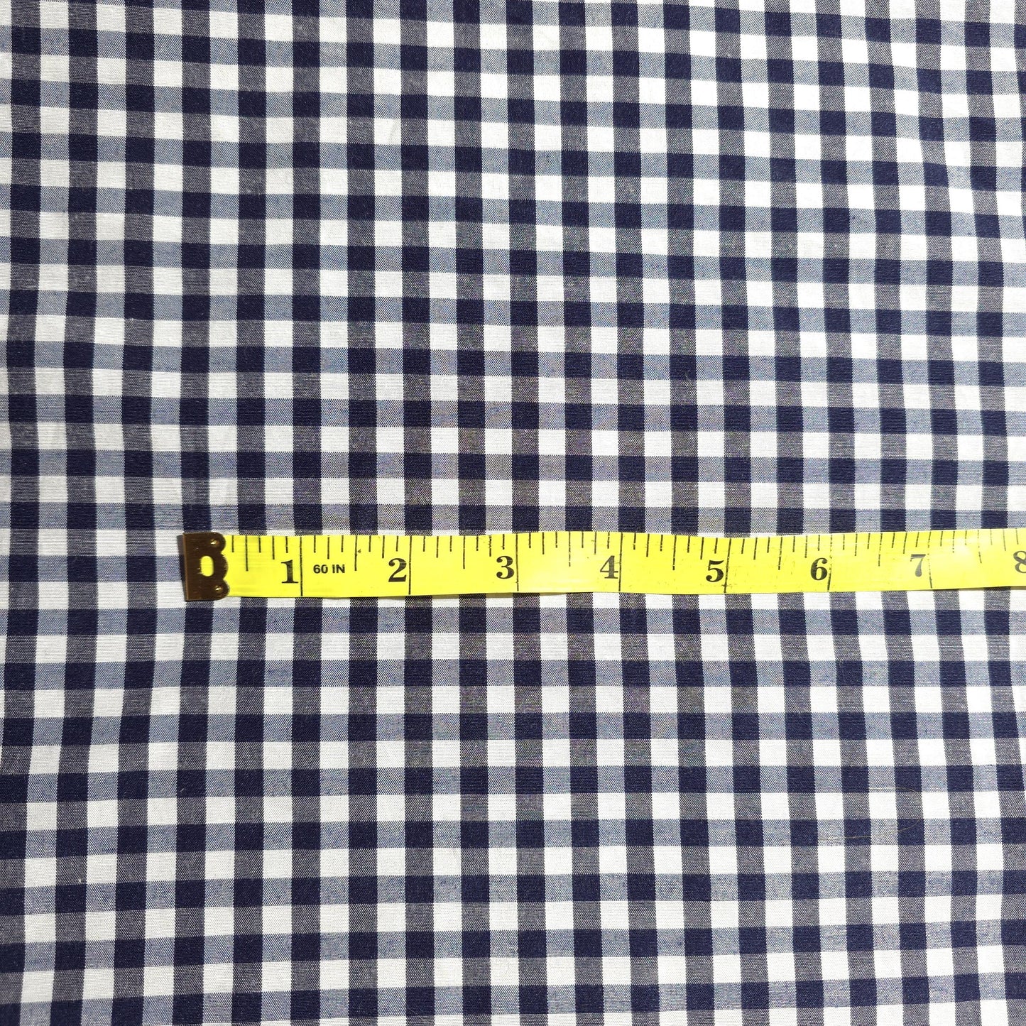 1/4" GINGHAM POLYCOTTON PRINT BLUE NAVY