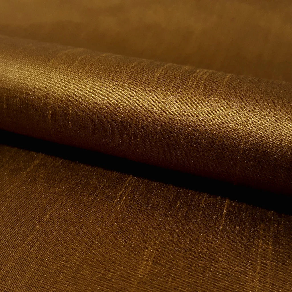 GOLD ANTIQUE BRASS FAUX SILK DUPIONI