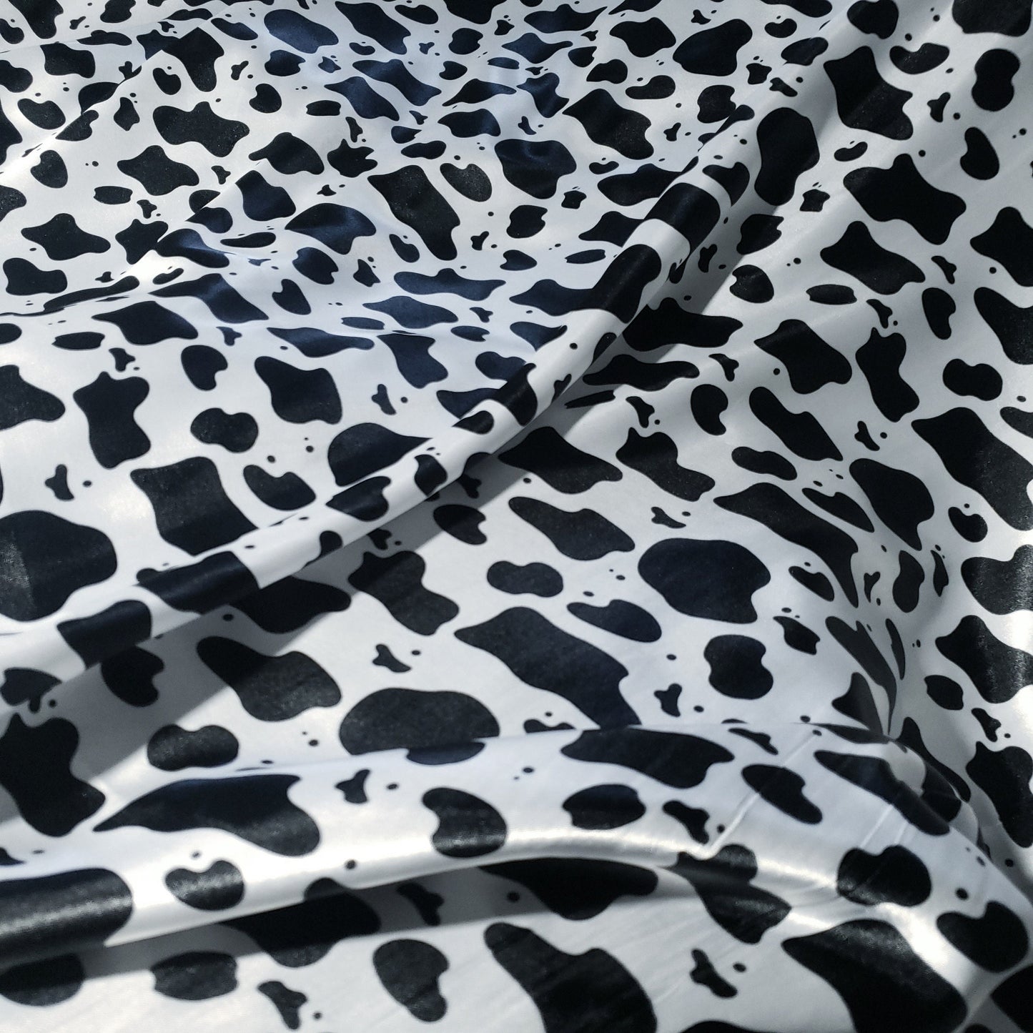 COW SPOT PRINT SATIN CHARMEUSE