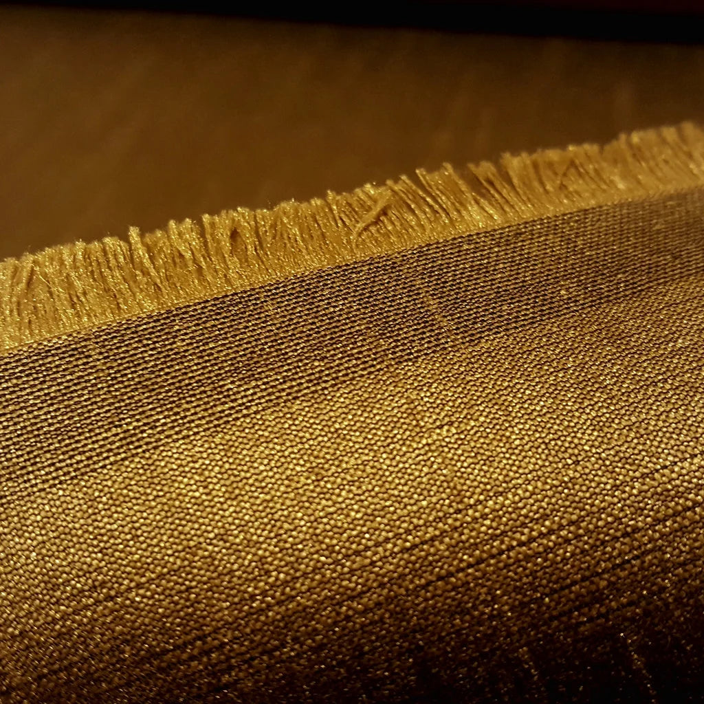 GOLD ANTIQUE BRASS FAUX SILK DUPIONI