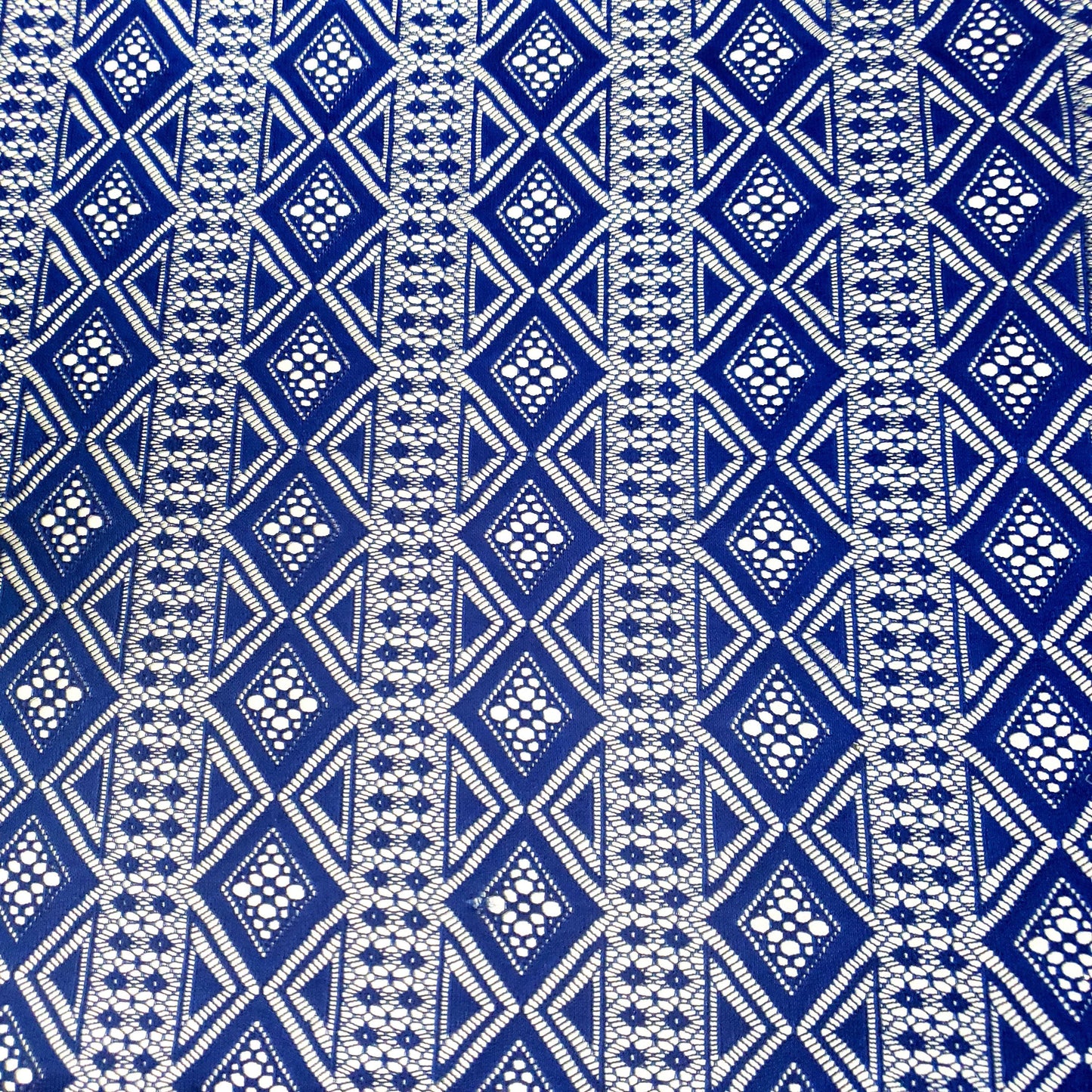 DIAMOND STRIPE LACE ROYAL BLUE