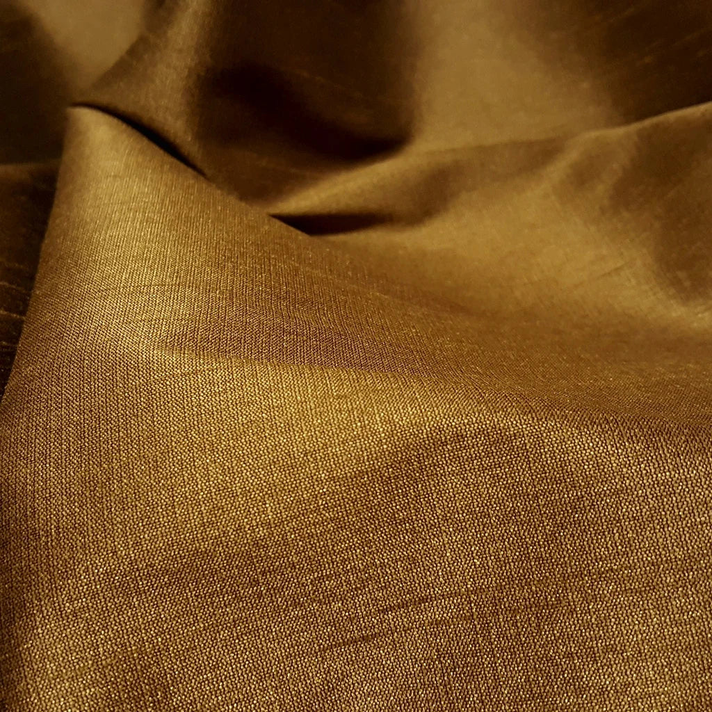 GOLD ANTIQUE BRASS FAUX SILK DUPIONI