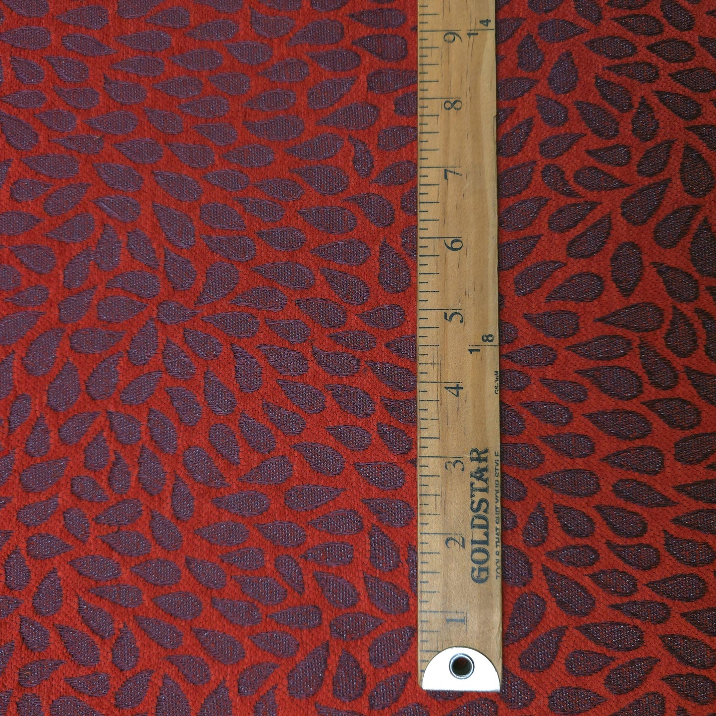 RAINDROP CONTEMPORARY CHENILLE RED GRAY