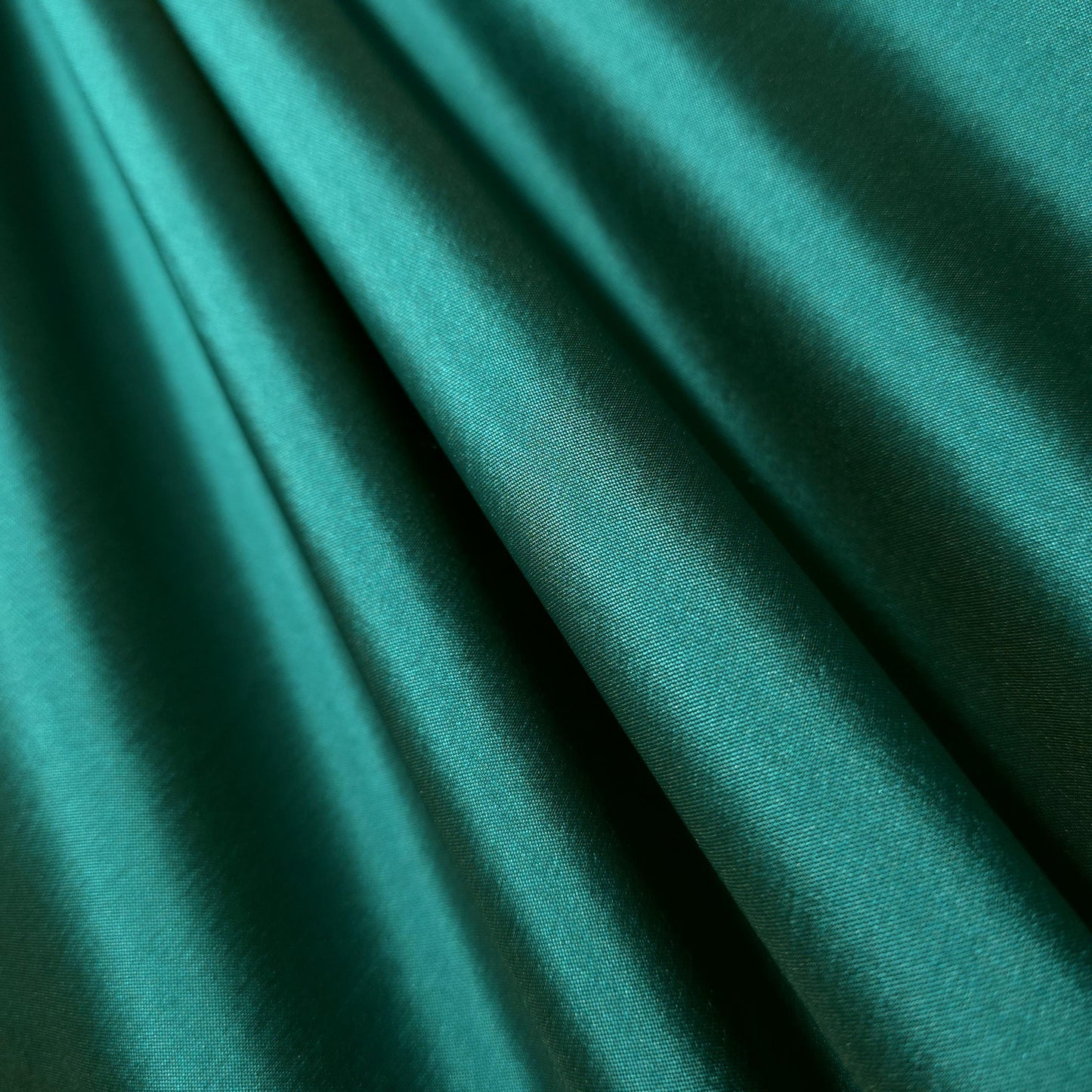FAUX SILK LUXURY TAFFETA JEWEL TEAL GREEN