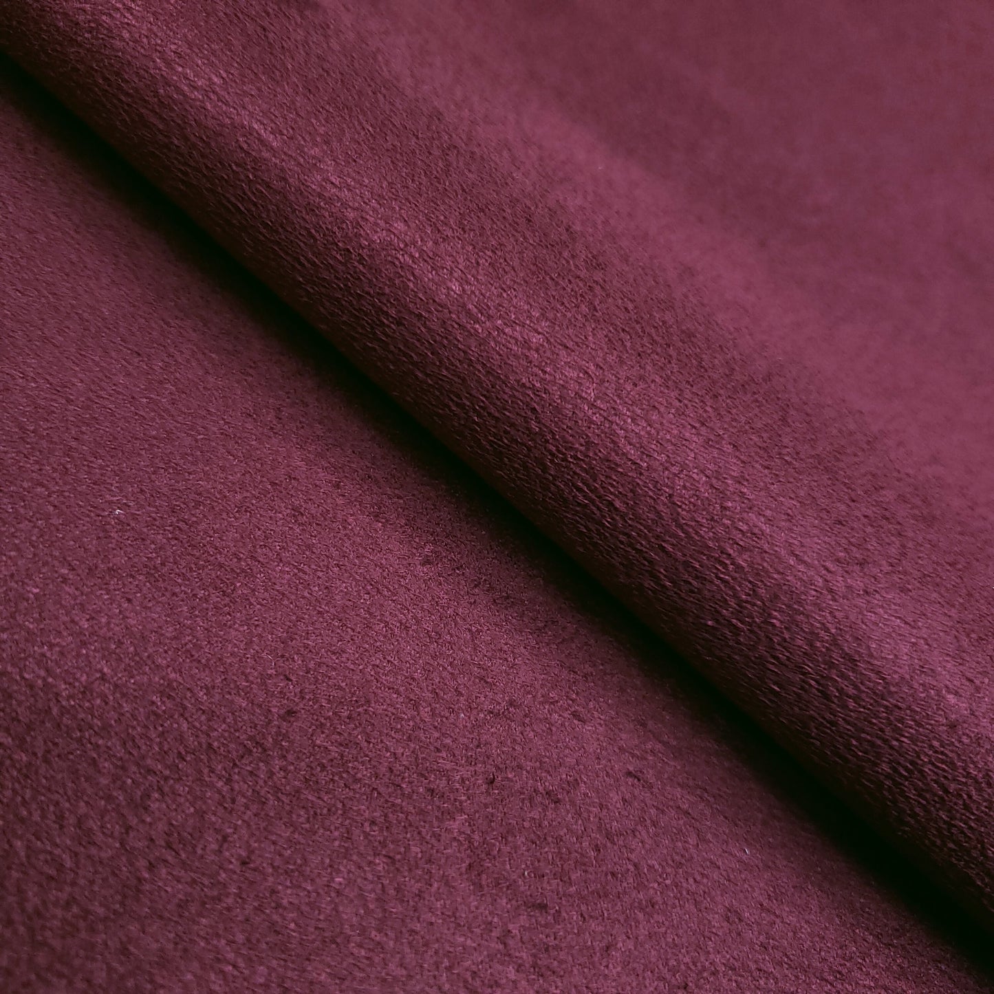 RED BURGUNDY WIDE FAUX SUEDE FABRIC