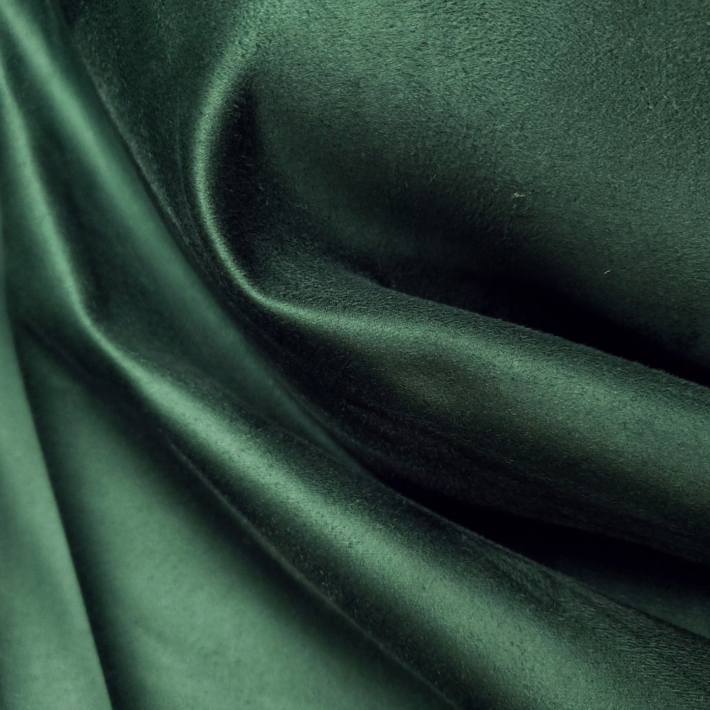 BRUSHED SUEDE UPHOLSTERY FABRIC HUNTER GREEN