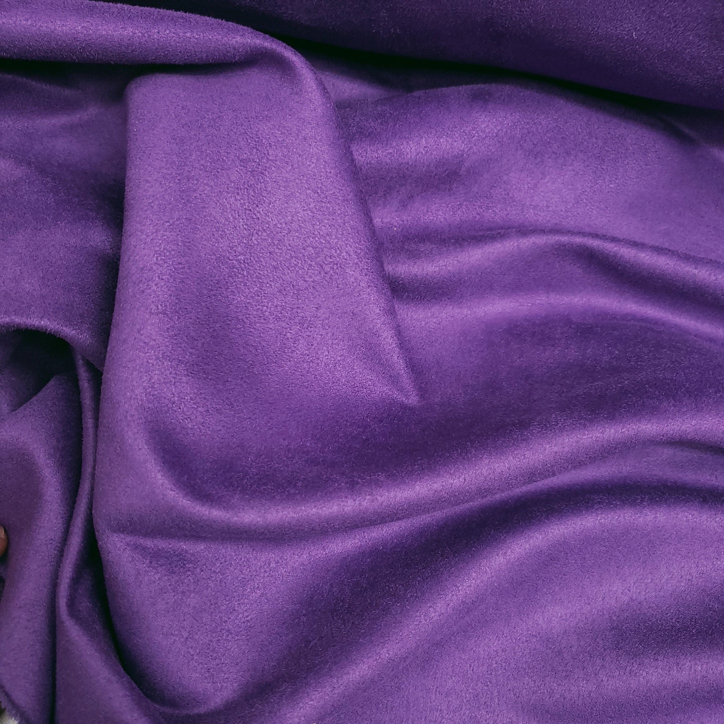 BRUSHED SUEDE UPHOLSTERY FABRIC PURPLE