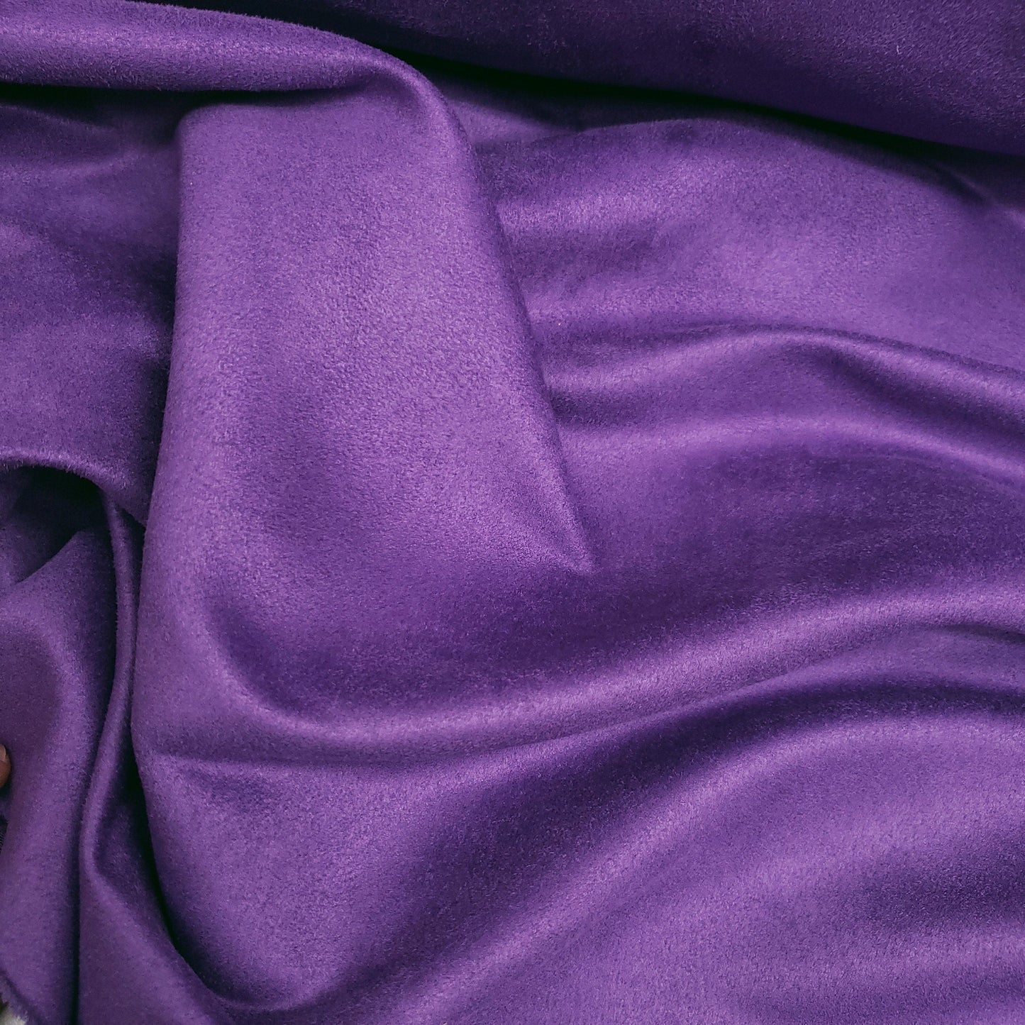 BRUSHED SUEDE UPHOLSTERY FABRIC PURPLE