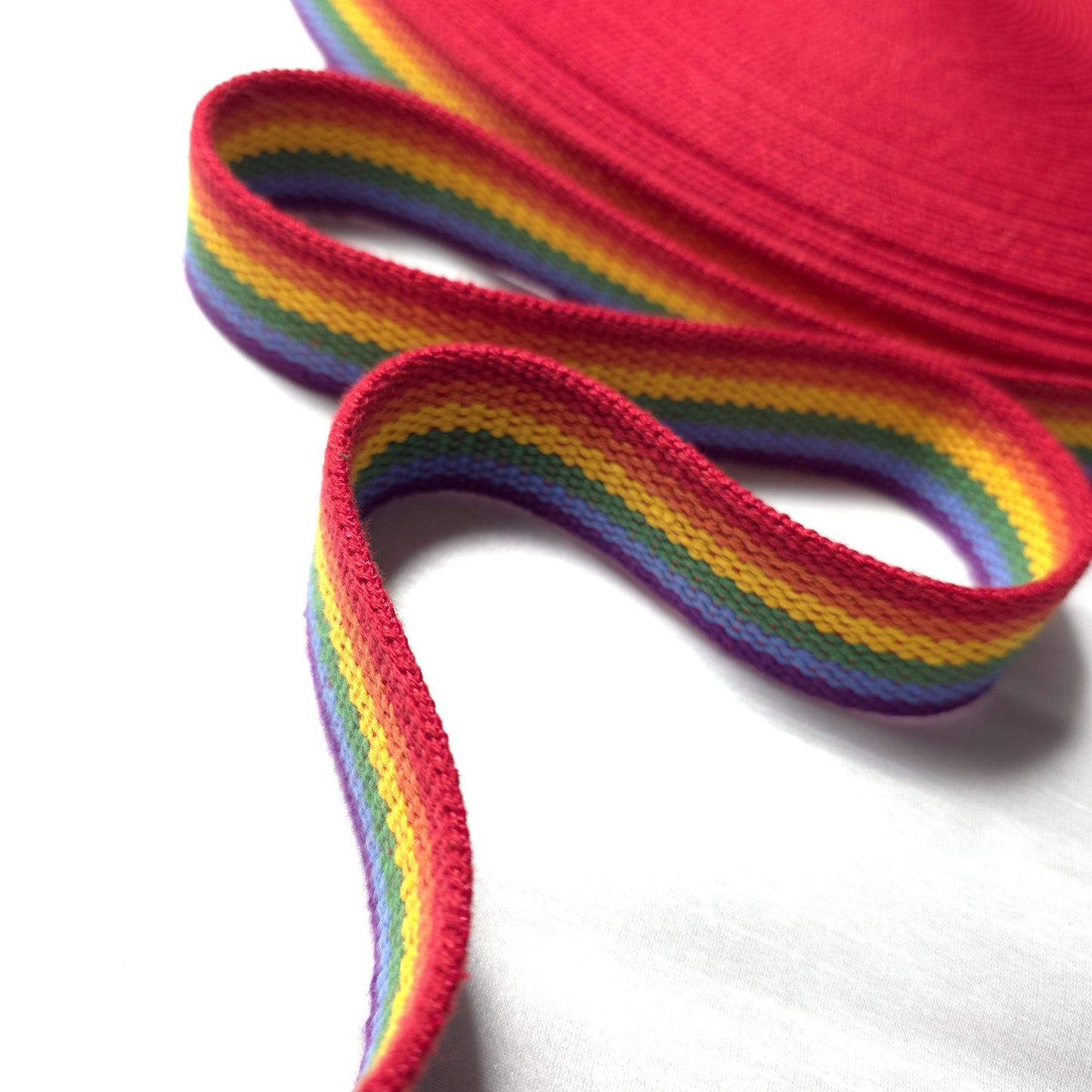 RAINBOW STRIPE COTTON WEBBING