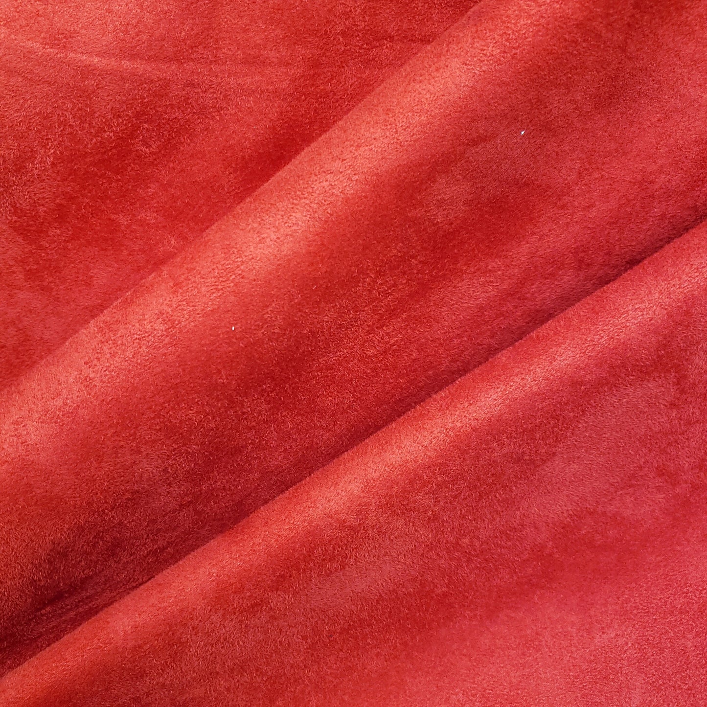 BRUSHED SUEDE UPHOLSTERY FABRIC RED