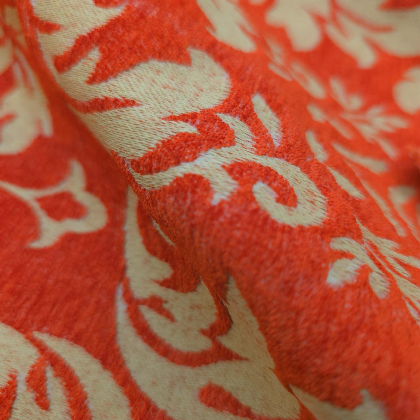 REVERSIBLE DAMASK CHENILLE ORAGE CHAMPAGNE