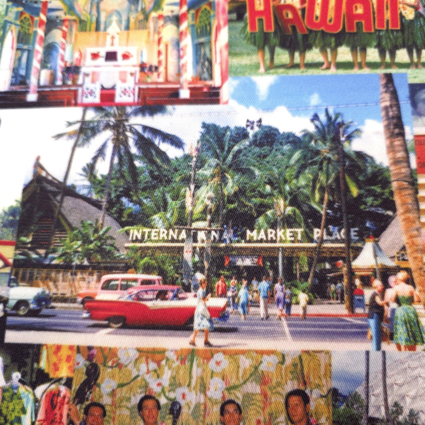 50S HAWAIIAN VACATION PHOTO COLLAGE PRINT
