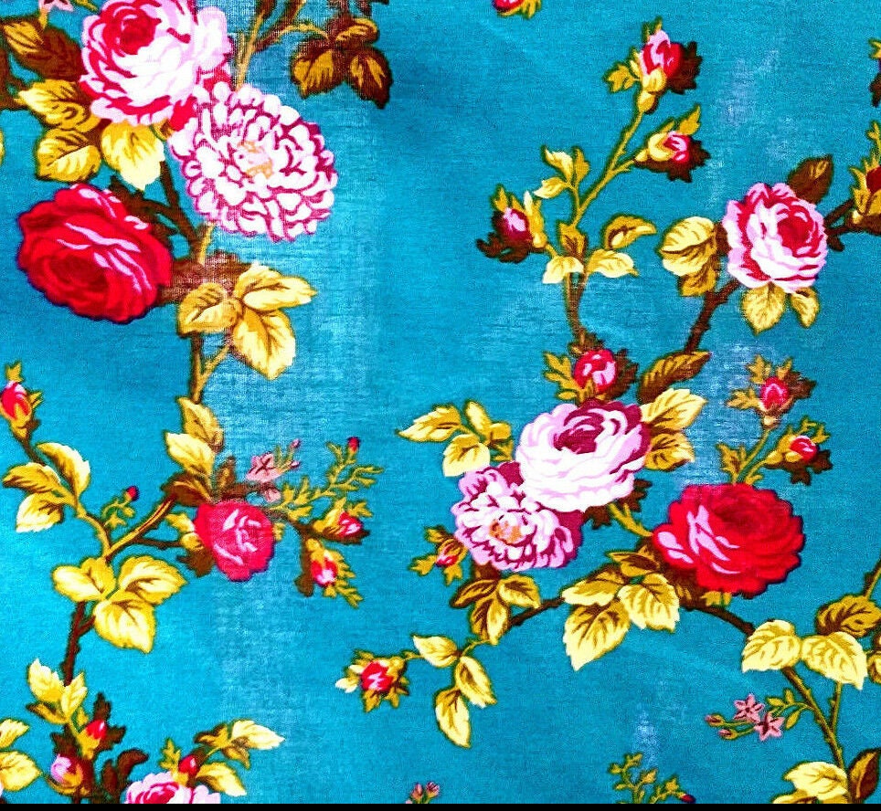CASTILLE ROSES GREEN TEAL