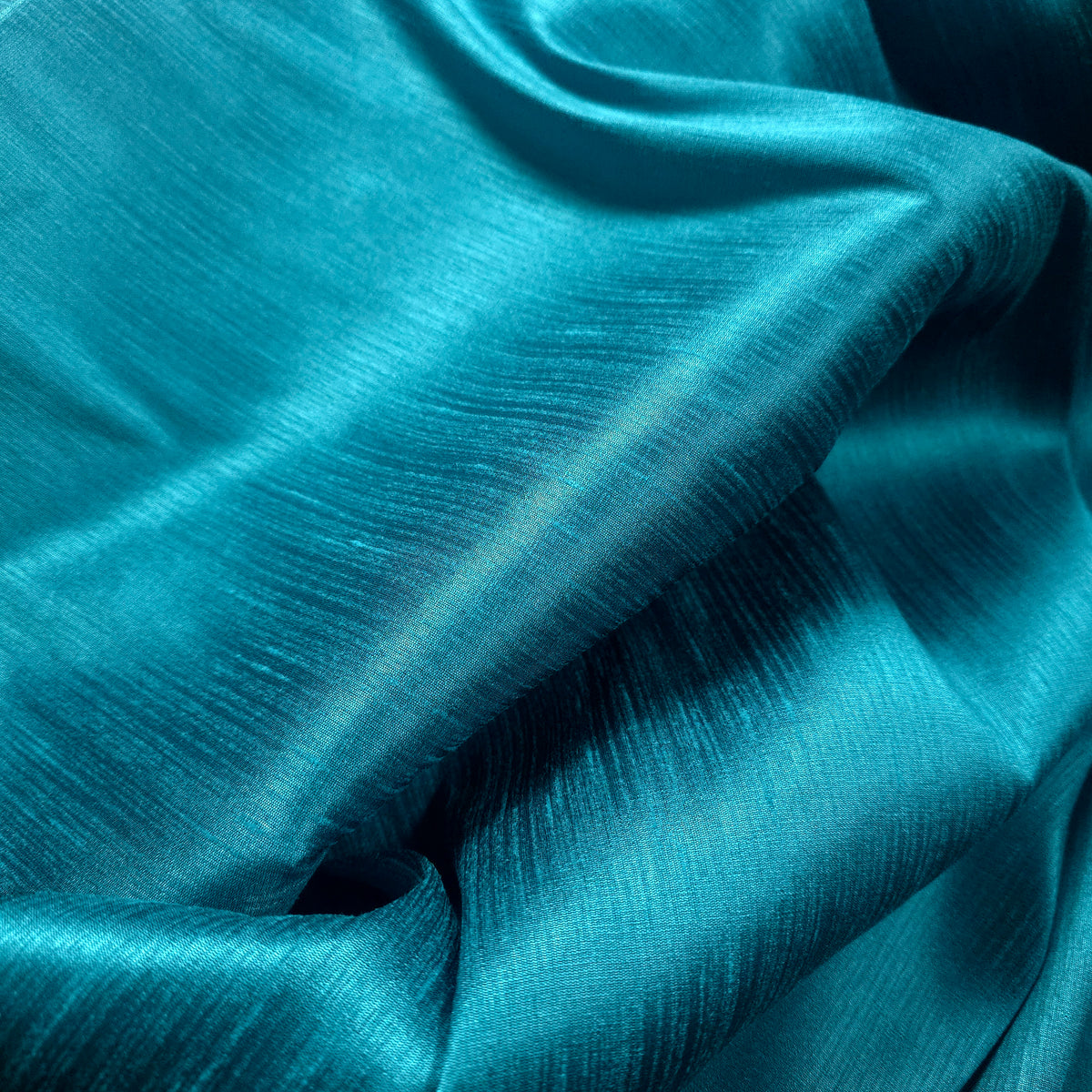 LAGOON BLUE TEAL TAJ DUPIONI FAUX SILK FABRIC