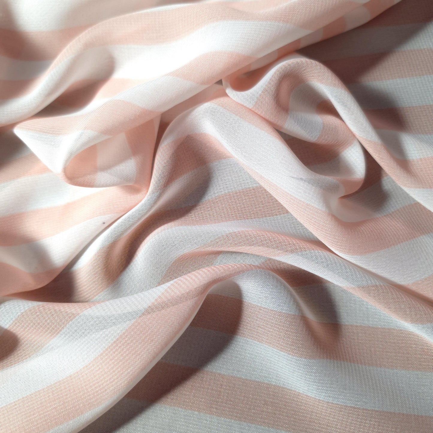 STRIPE CHIFFON PEACH MELON