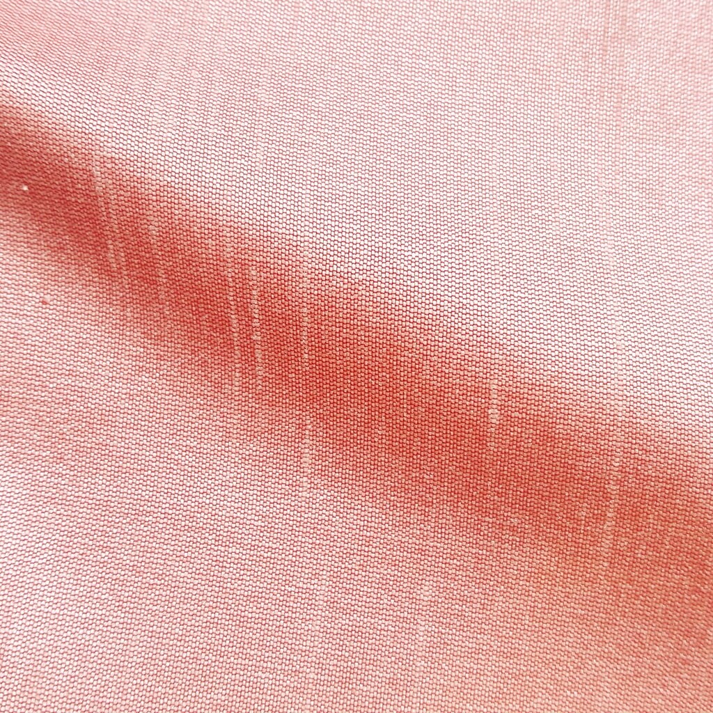 PINK PEARL CORAL FAUX SILK DUPIONI