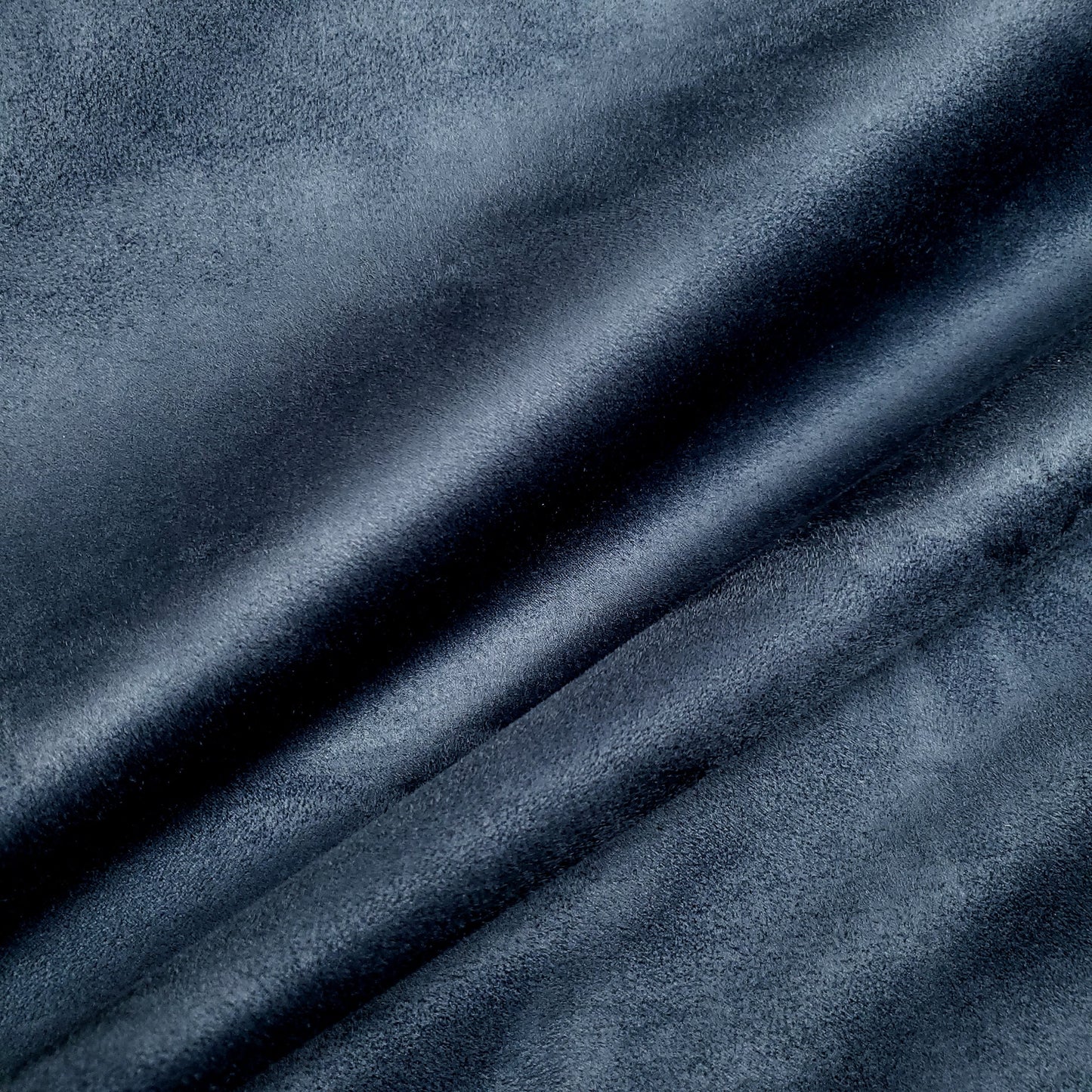 BRUSHED SUEDE UPHOLSTERY FABRIC DENIM BLUE