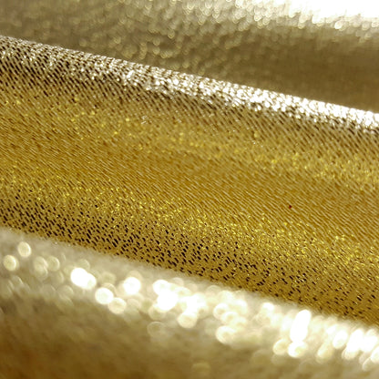 GOLD WHITE CRYSTAL SHIMMER LAME FABRIC