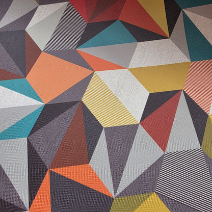 MULTI-COLOR GEOMETRIC VINYL FABRIC