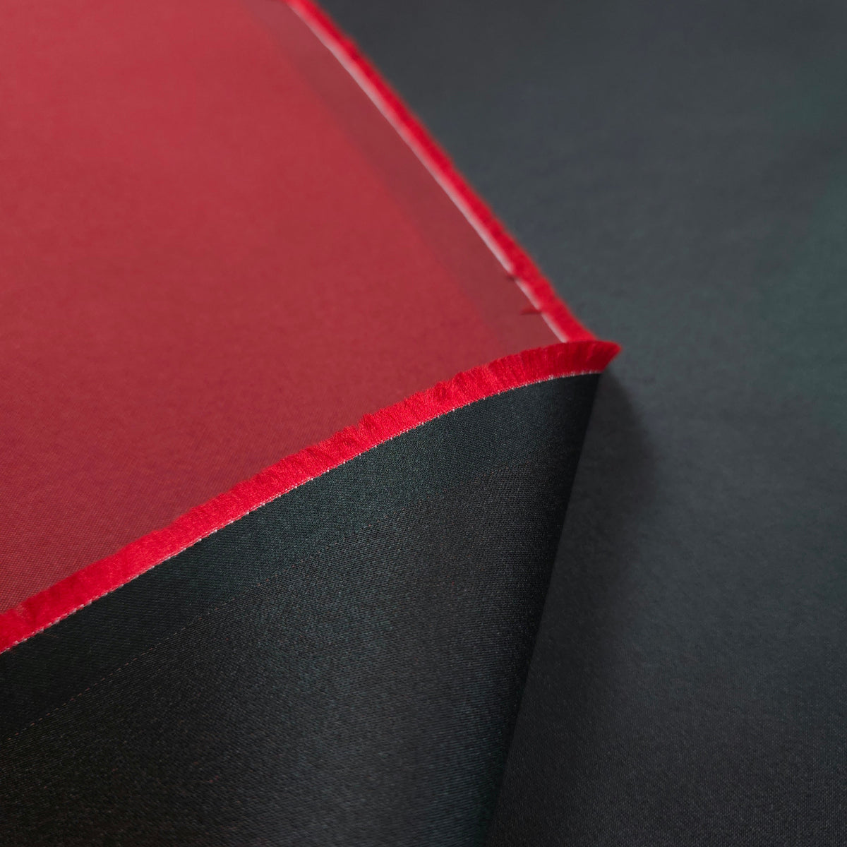RED BLACK REVERSIBLE DOUBLE SIDED SATIN FABRIC