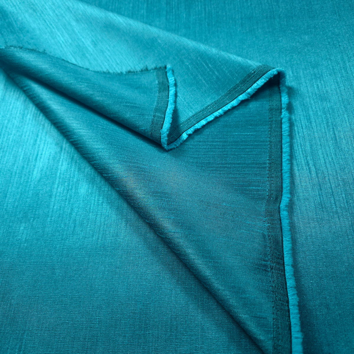 LAGOON BLUE TEAL TAJ DUPIONI FAUX SILK FABRIC