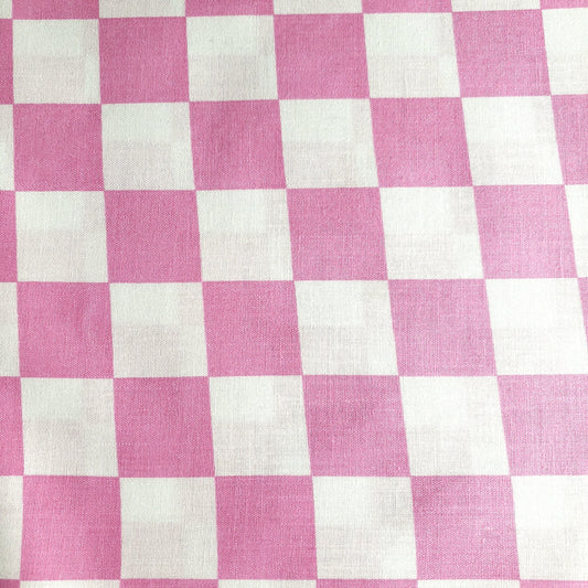 CHESSBOARD PRINT PINK WHITE