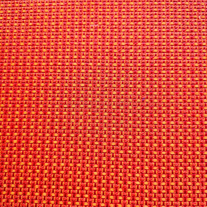 ORANGE RED YELLOW BASKET WEAVE WOVEN VINYL FABRIC