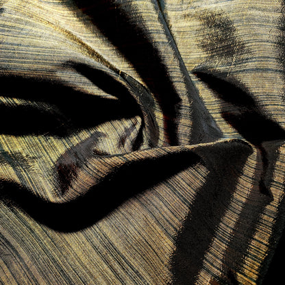 GOLD BLACK HEATHER STRIPE TAFFETA