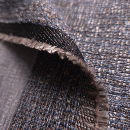 CHARCOAL BLUE BOUCLE UPHOLSTERY
