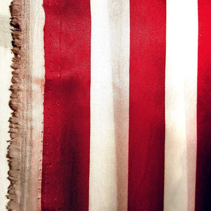 ONE INCH STRIPE SATIN RED WHITE