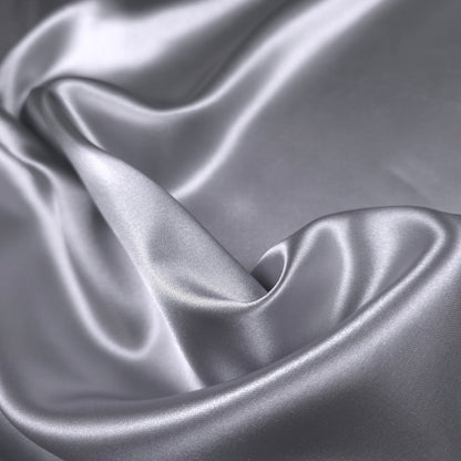 SILVER 8OZ HEAVY STRUCTURE SATIN FABRIC