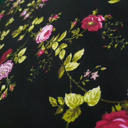 CASTILLE ROSES PRINT RED ON BLACK