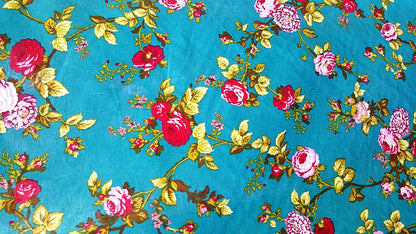 CASTILLE ROSES GREEN TEAL