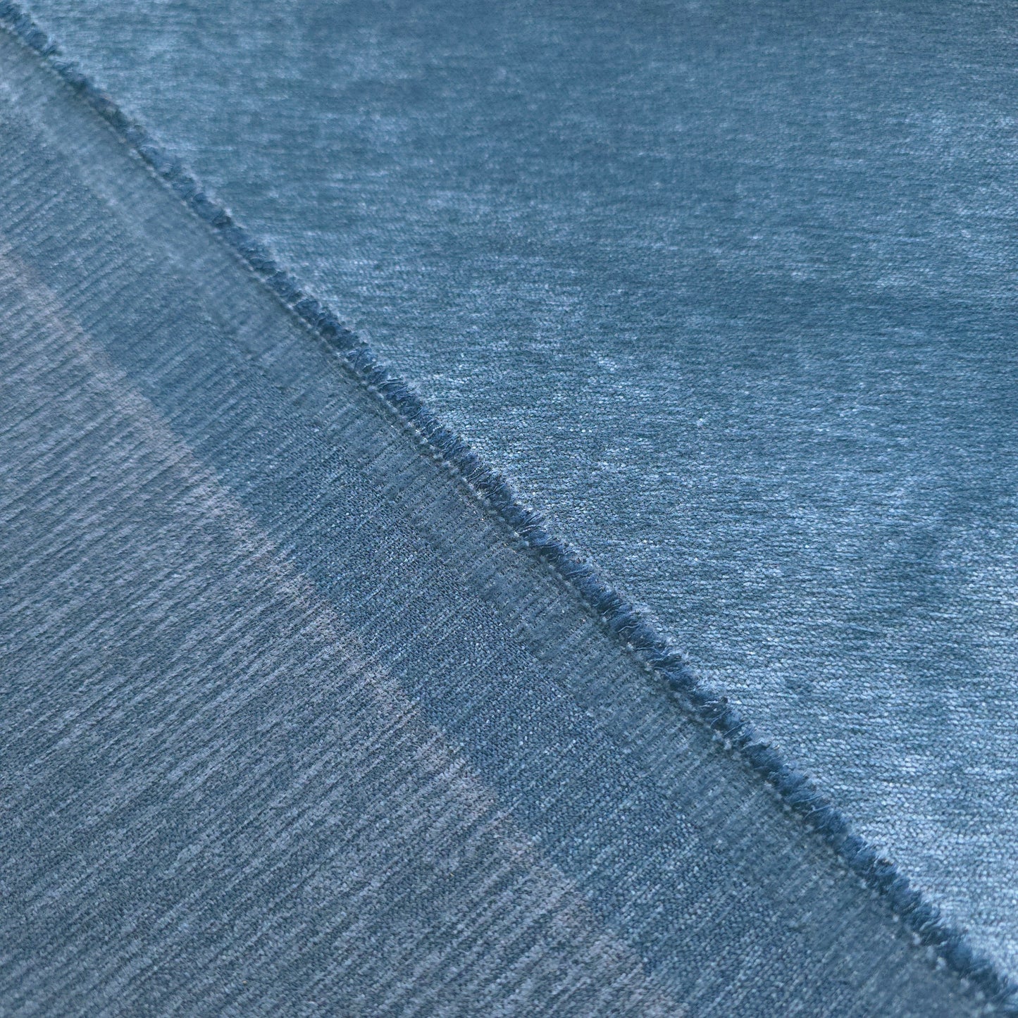 COPEN BLUE MARBLED UPHOLSTERY VELVET FABRIC