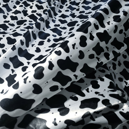 COW SPOT PRINT SATIN CHARMEUSE