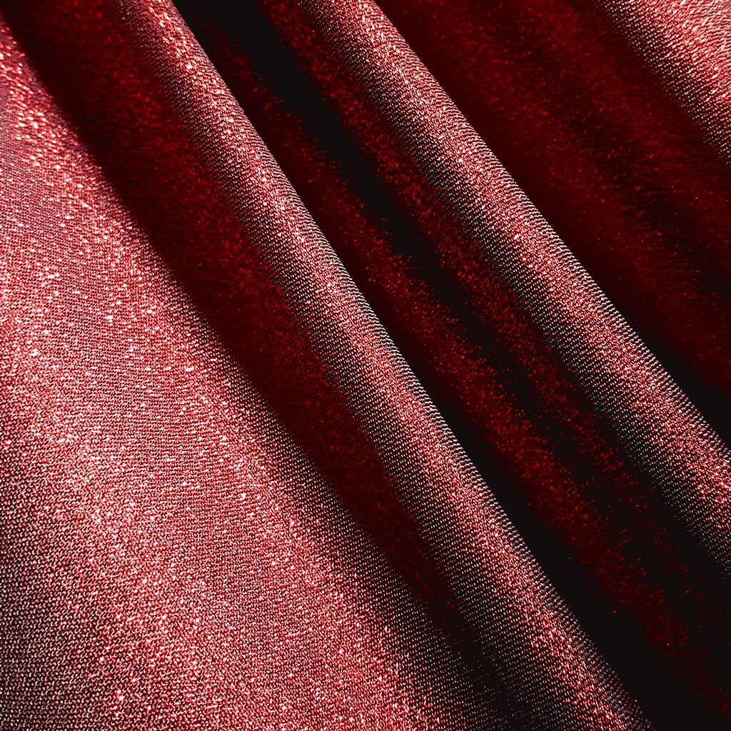 RED CRYSTAL SHIMMER LAME FABRIC