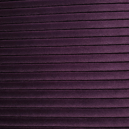 HEAVY STRIPE PURPLE PLUM EMBOSSED VELVET FABRIC