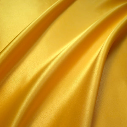 CANARY YELLOW PEAU DE SOIE PORCELAIN DULL SATIN FABRIC