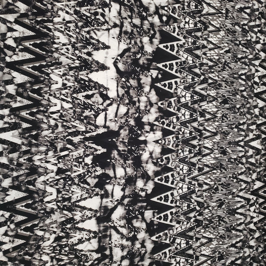 ABSTRACT BLACK COLLAGE STRETCH JERSEY
